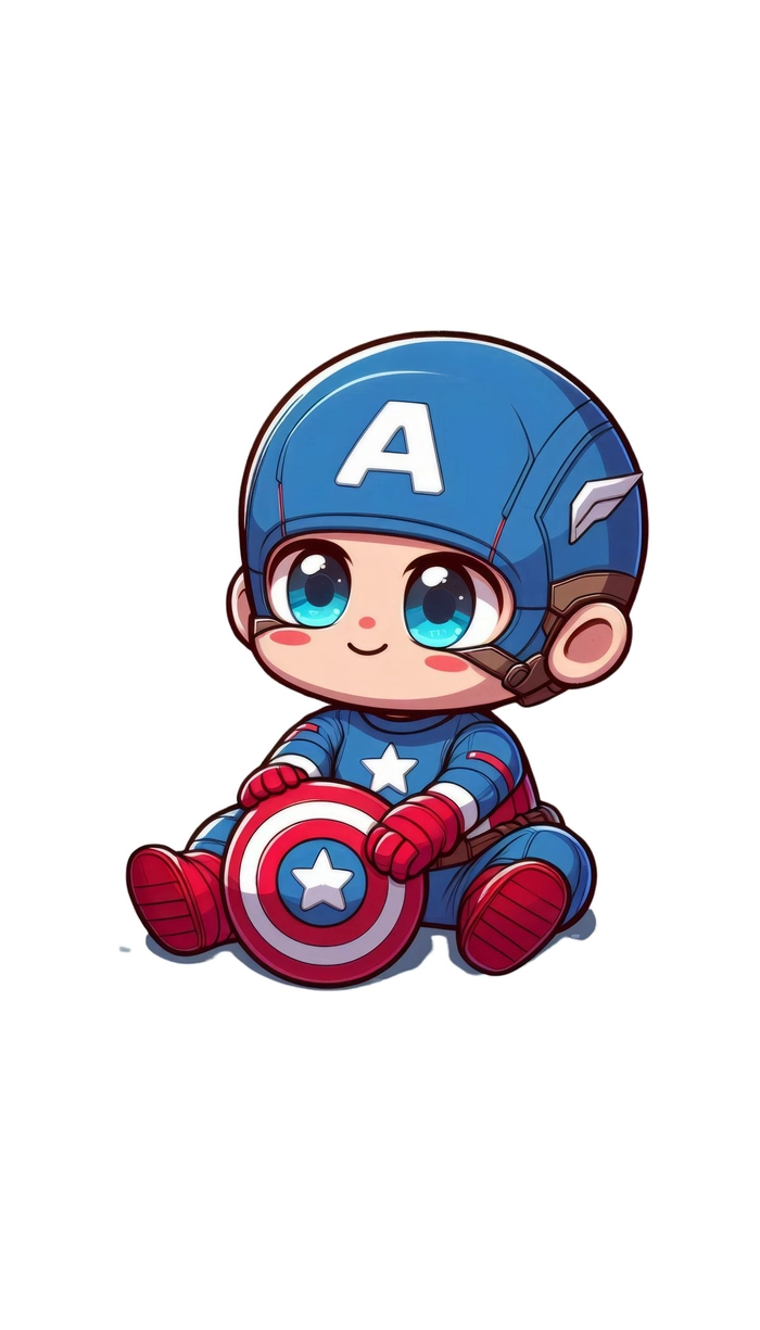 Hình ảnh Captain America chibi dễ thương