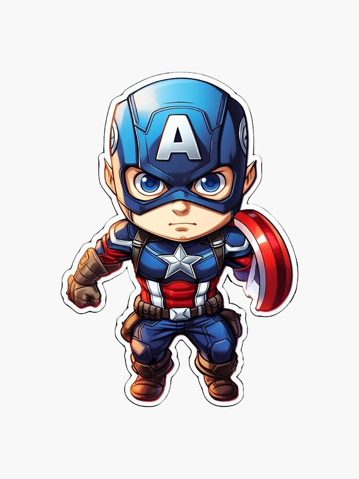 Hình ảnh Captain America chibi siêu cute