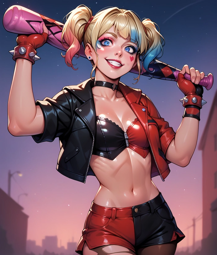 Hình ảnh Harley Quinn anime ngầu bí ẩn