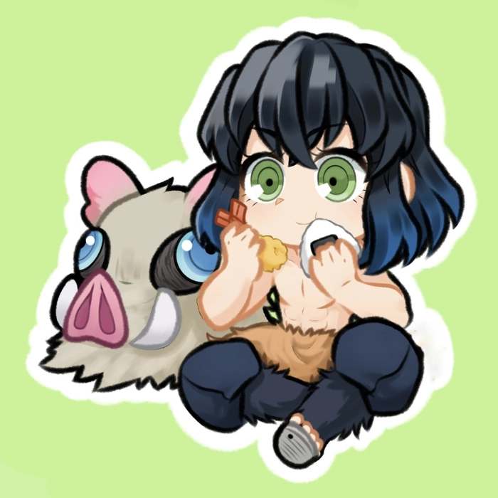 Hình ảnh Inosuke chibi cute dễ thương