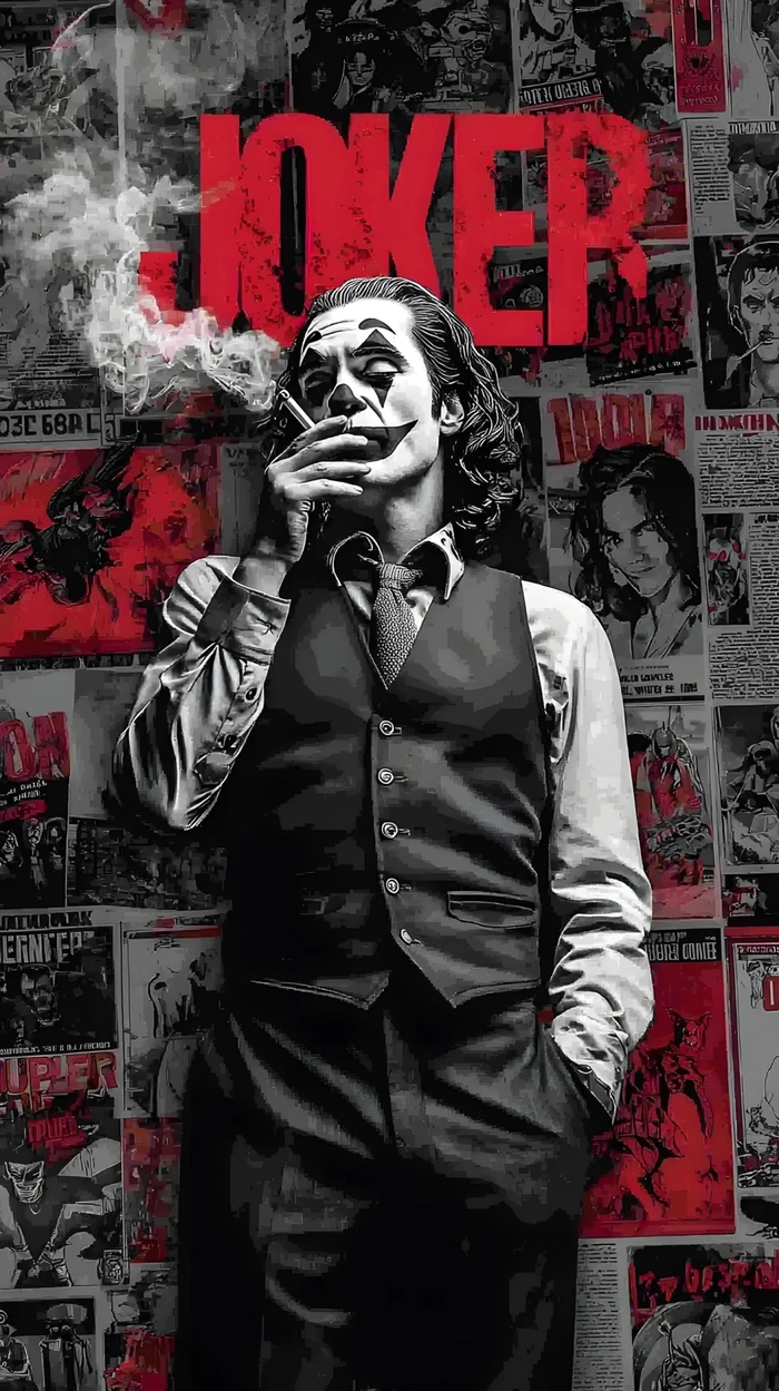 Hình ảnh Joker đen trắng độc đáo
