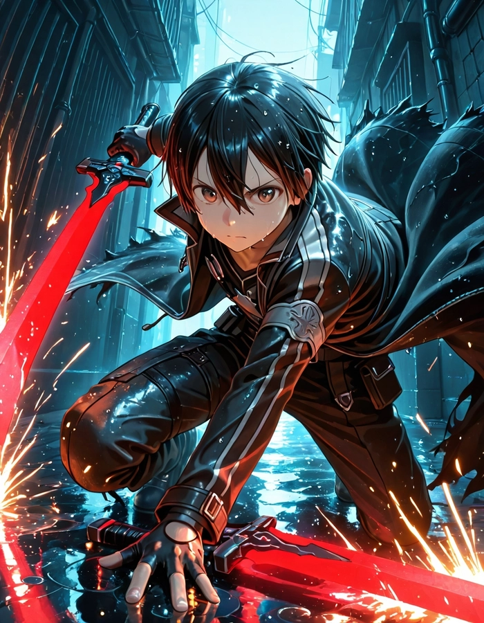 Hình ảnh Kirito ấn tượng trong SAO