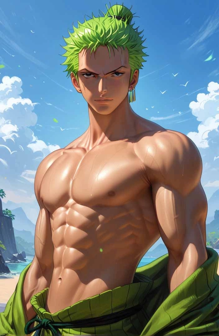 Hình ảnh Roronoa Zoro tập luyện