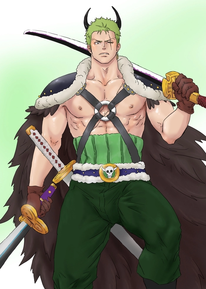 Hình ảnh Roronoa Zoro với phong thái ngầu
