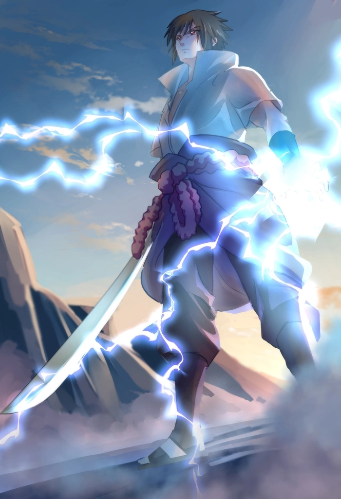 Hình ảnh Sasuke phong cách tối giản ấn tượng