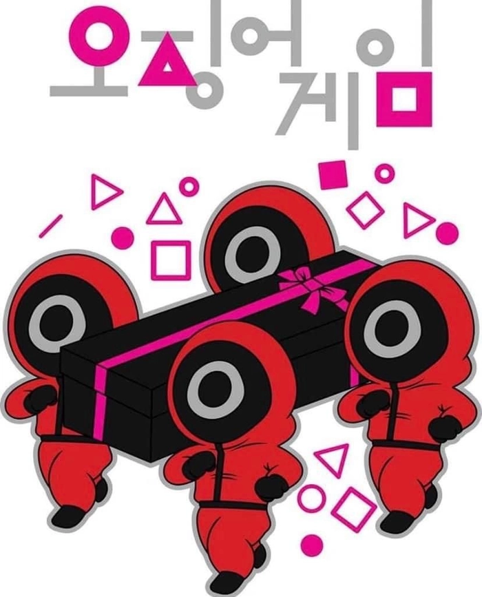 Hình ảnh Squid Game chibi ngọt ngào
