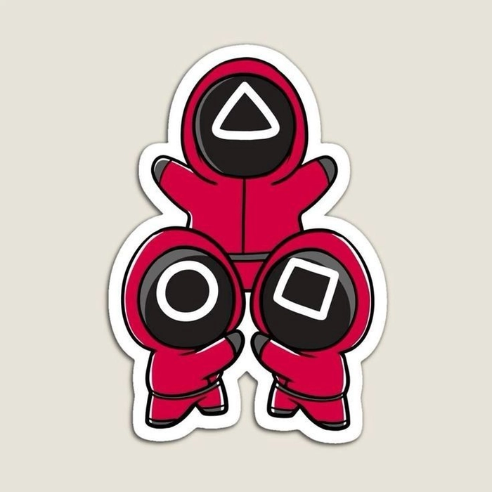 Hình ảnh Squid Game chibi sáng tạo dễ thương