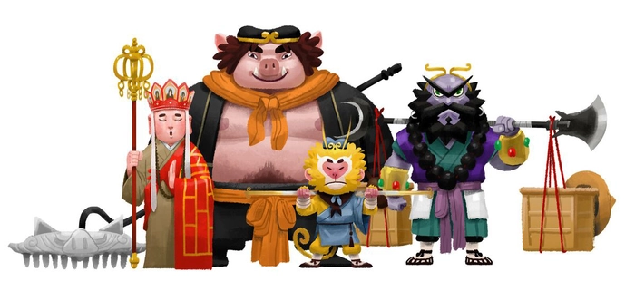 Hình ảnh Tây Du Ký chibi ngộ nghĩnh