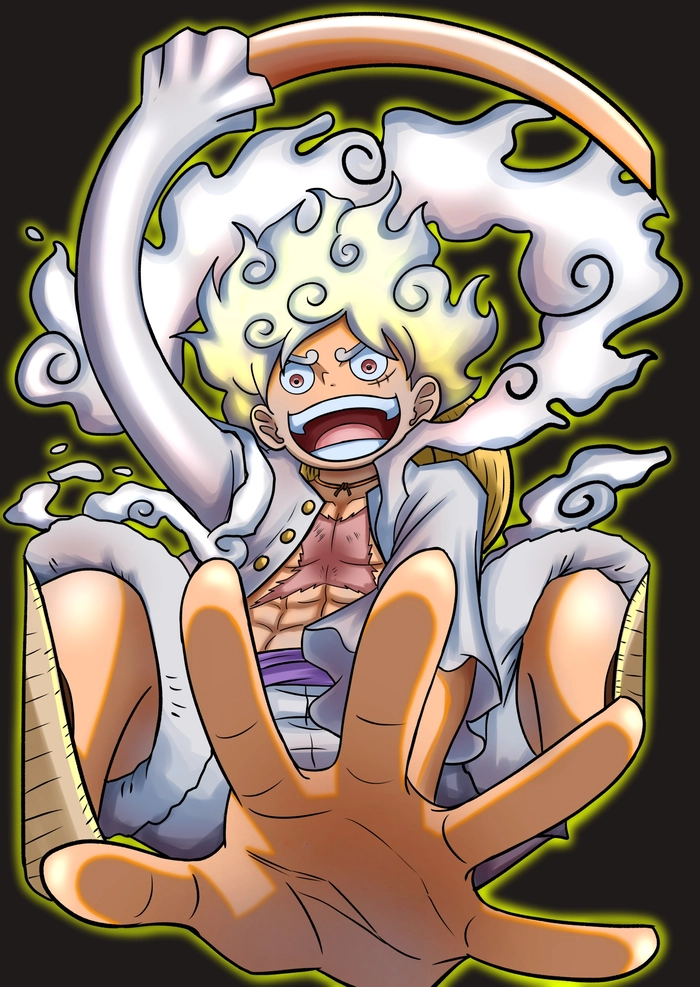 Hình ảnh anime Luffy cười vui