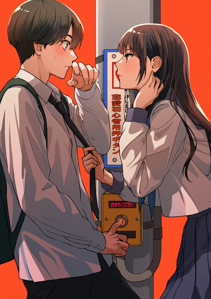Hình ảnh anime cặp đôi học sinh siêu cute
