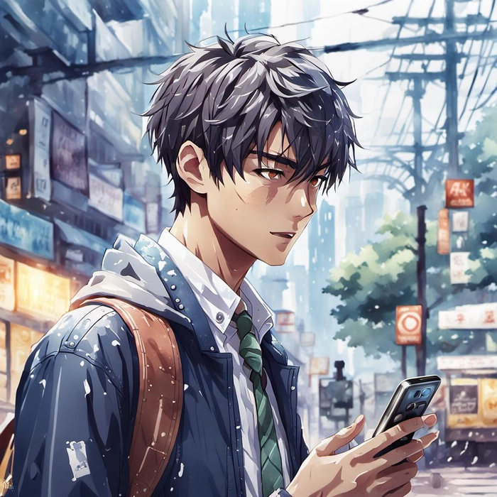 Hình ảnh anime học sinh nam lạnh lùng ngầu