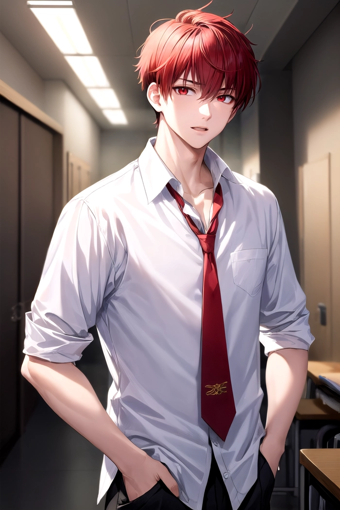 Hình ảnh anime học sinh nam ngầu