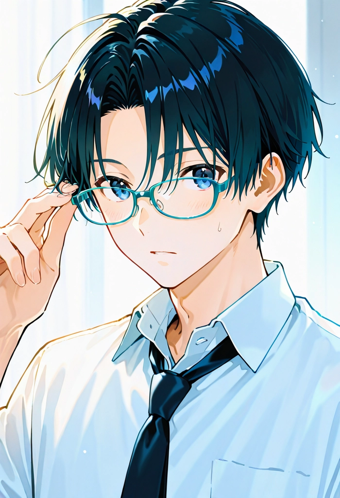 Hình ảnh anime học sinh nam thư sinh