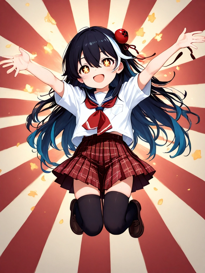 Hình ảnh anime học sinh nữ tinh nghịch