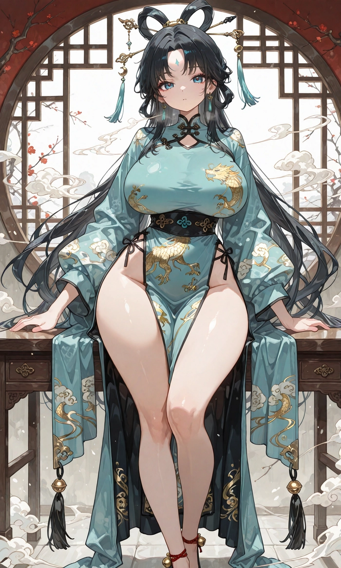 Hình ảnh anime nữ cổ trang Trung Quốc sang trọng