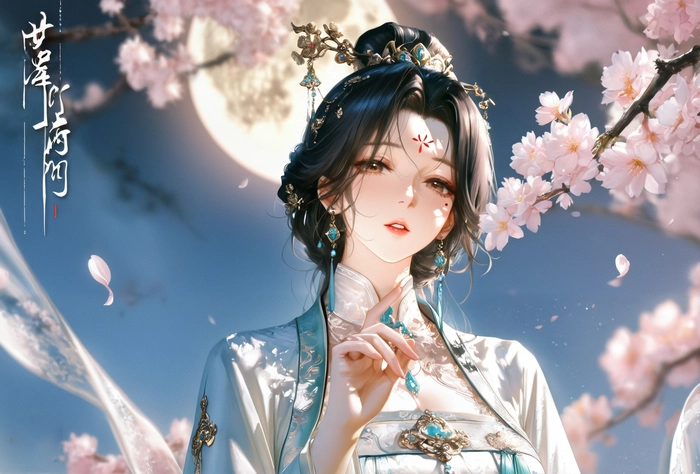 Hình ảnh anime nữ cổ trang với ánh mắt buồn