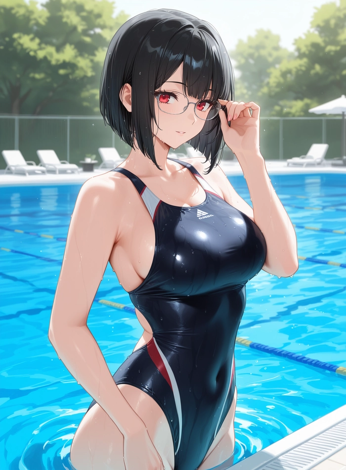 Hình ảnh anime nữ ngầu đeo kính cá tính mạnh