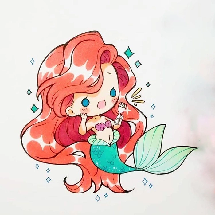 Hình ảnh chibi công chúa Disney cute