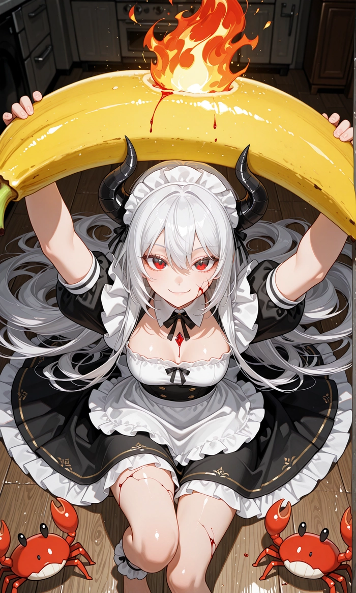 Hình ảnh hầu gái anime nhẹ nhàng sexy