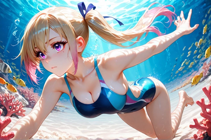Hình anime gái xinh bikini dễ thương