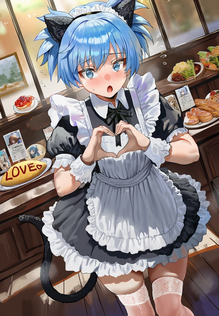 Hình anime nam mặc váy hầu gái sexy tinh tế