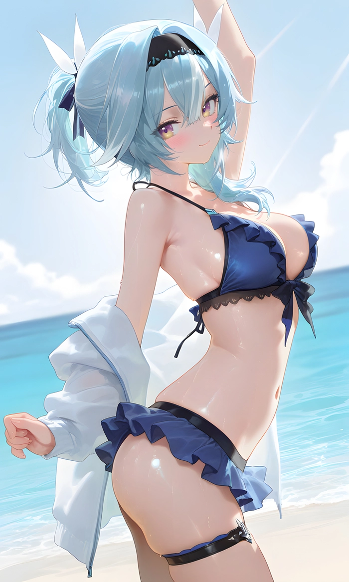 Hình nền Eula Genshin bikini quyến rũ