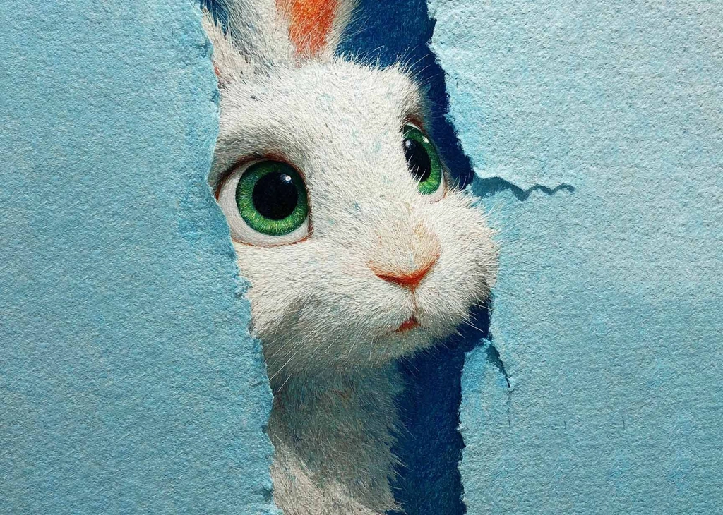 Hình nền con thỏ phô mai que cute cho PC