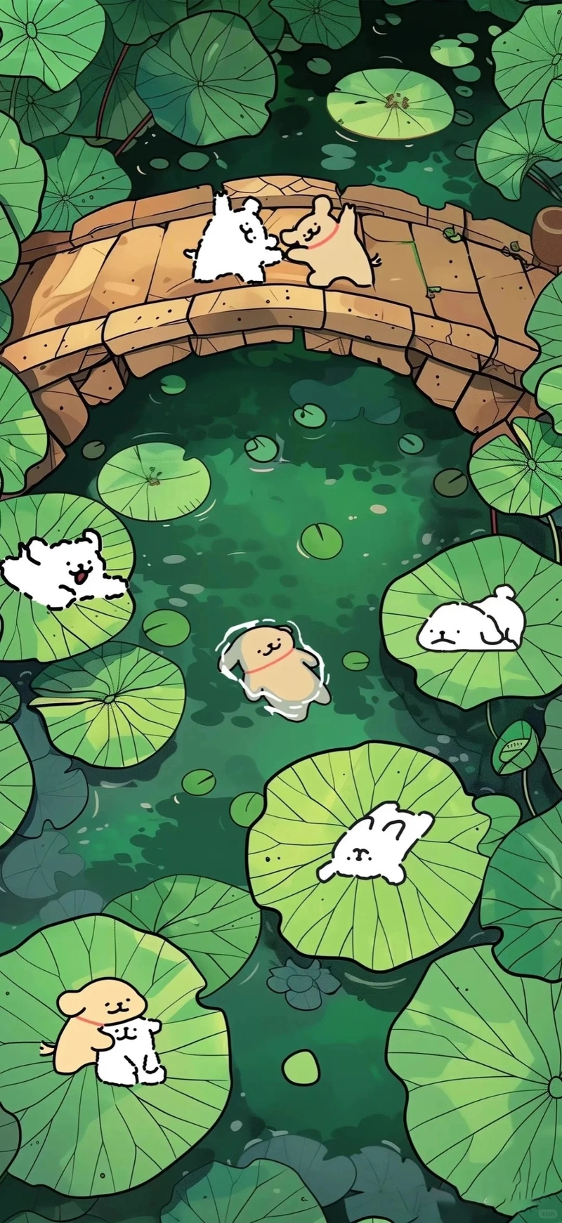 Hình nền điện thoại cute màu xanh lá