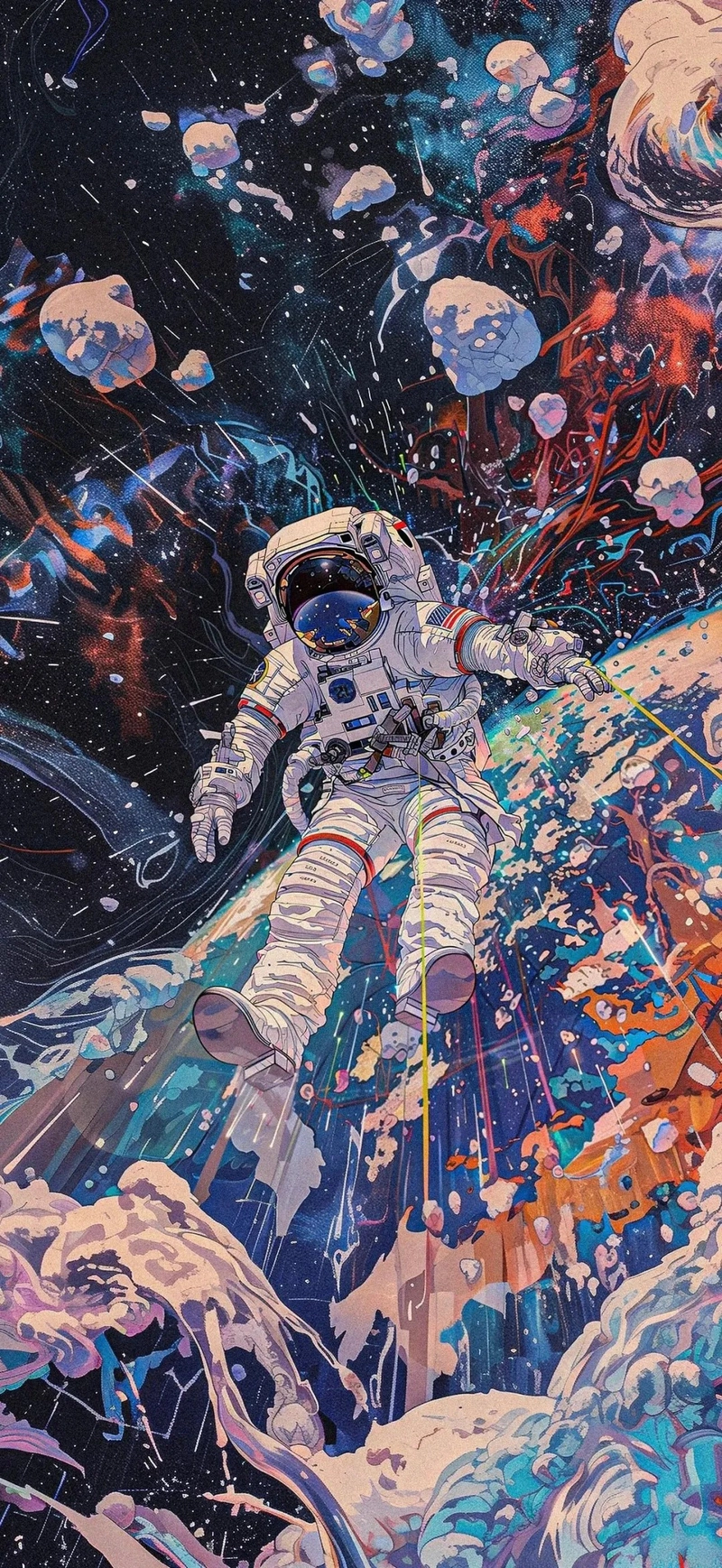 Hình nền điện thoại phi hành gia 3d