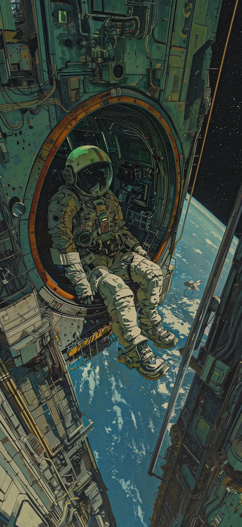 Hình nền điện thoại phi hành gia chibi cute