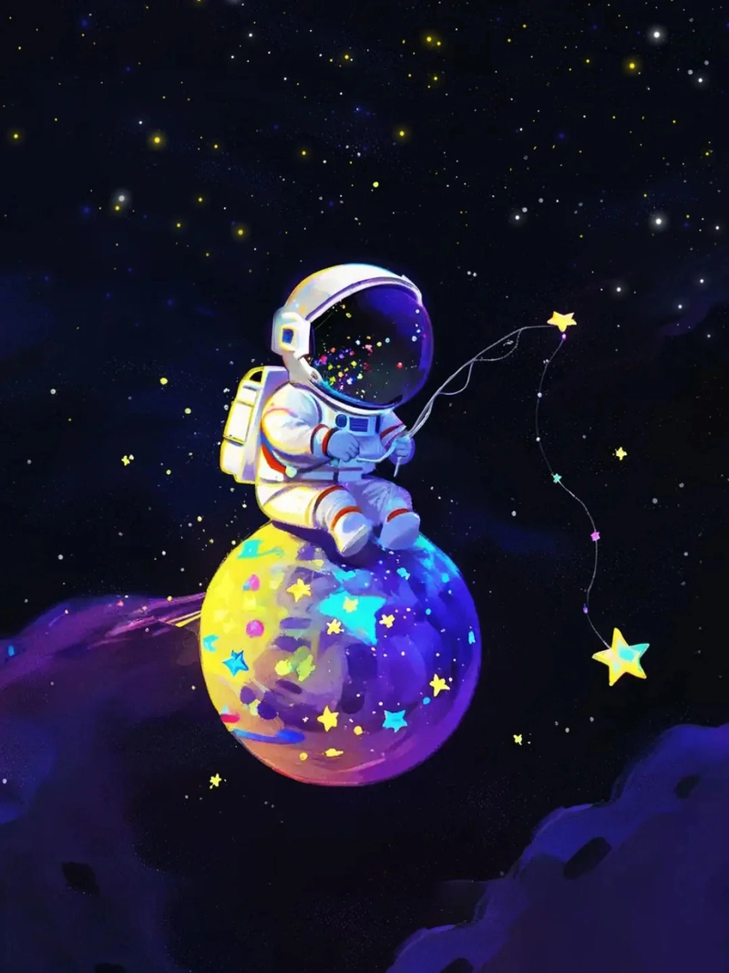 Hình nền điện thoại phi hành gia đơn giản mà đẹp