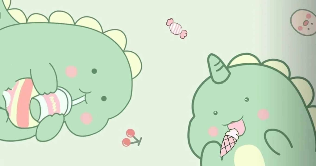 Hình nền khủng long chibi đáng yêu cho PC