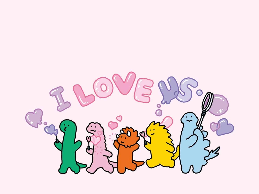 Hình nền khủng long chibi ngộ nghĩnh cho máy tính