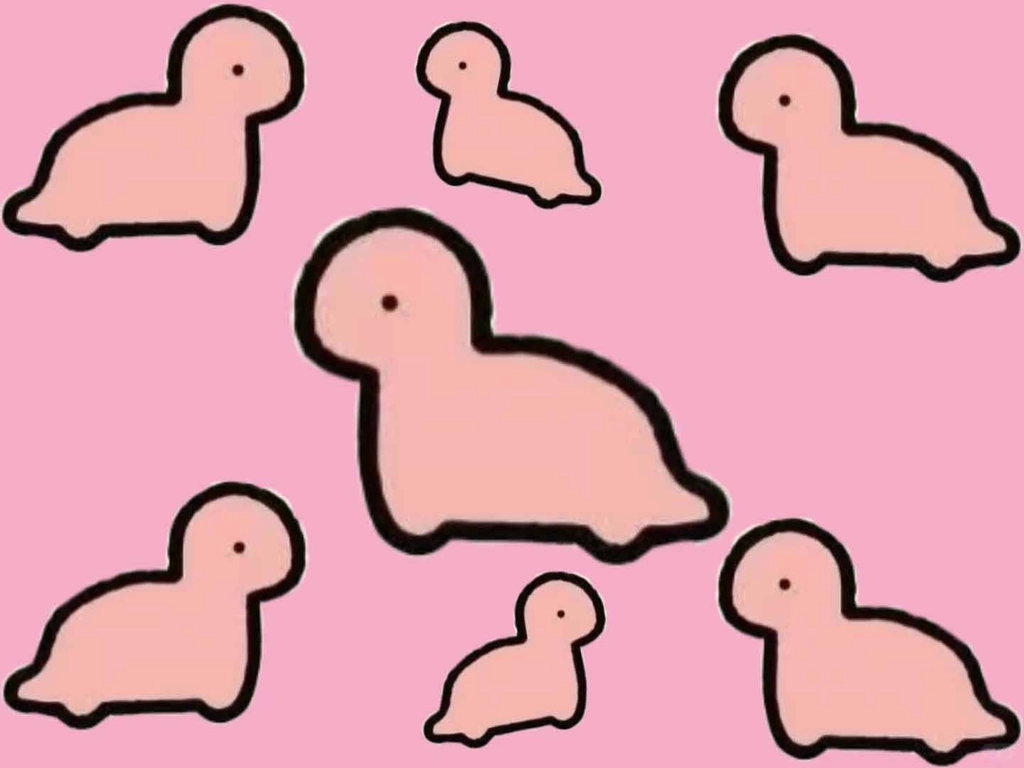 Hình nền khủng long cute màu hồng cho desktop
