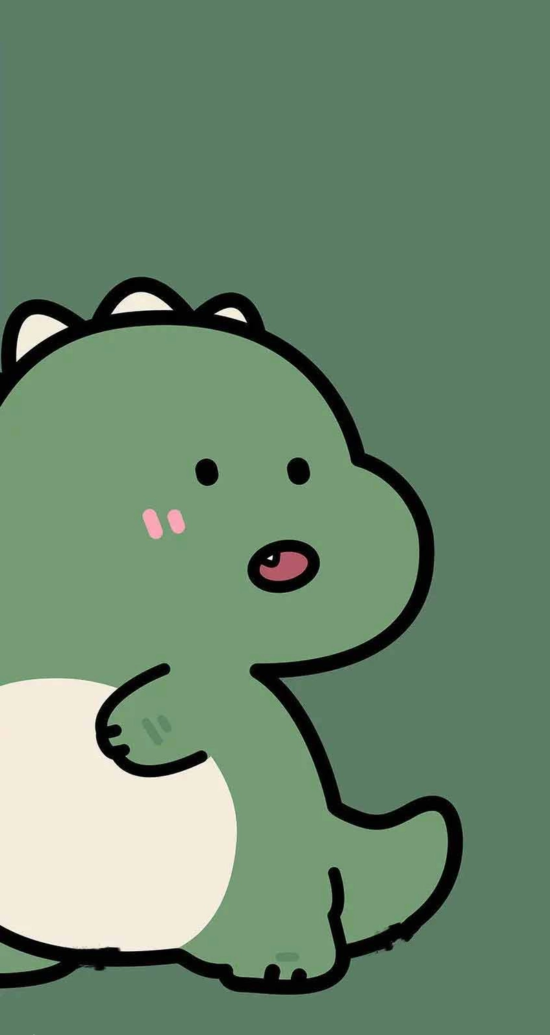 Hình nền khủng long màu xanh cute