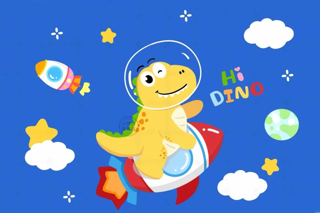 Hình nền khủng long xanh lá cute cho laptop