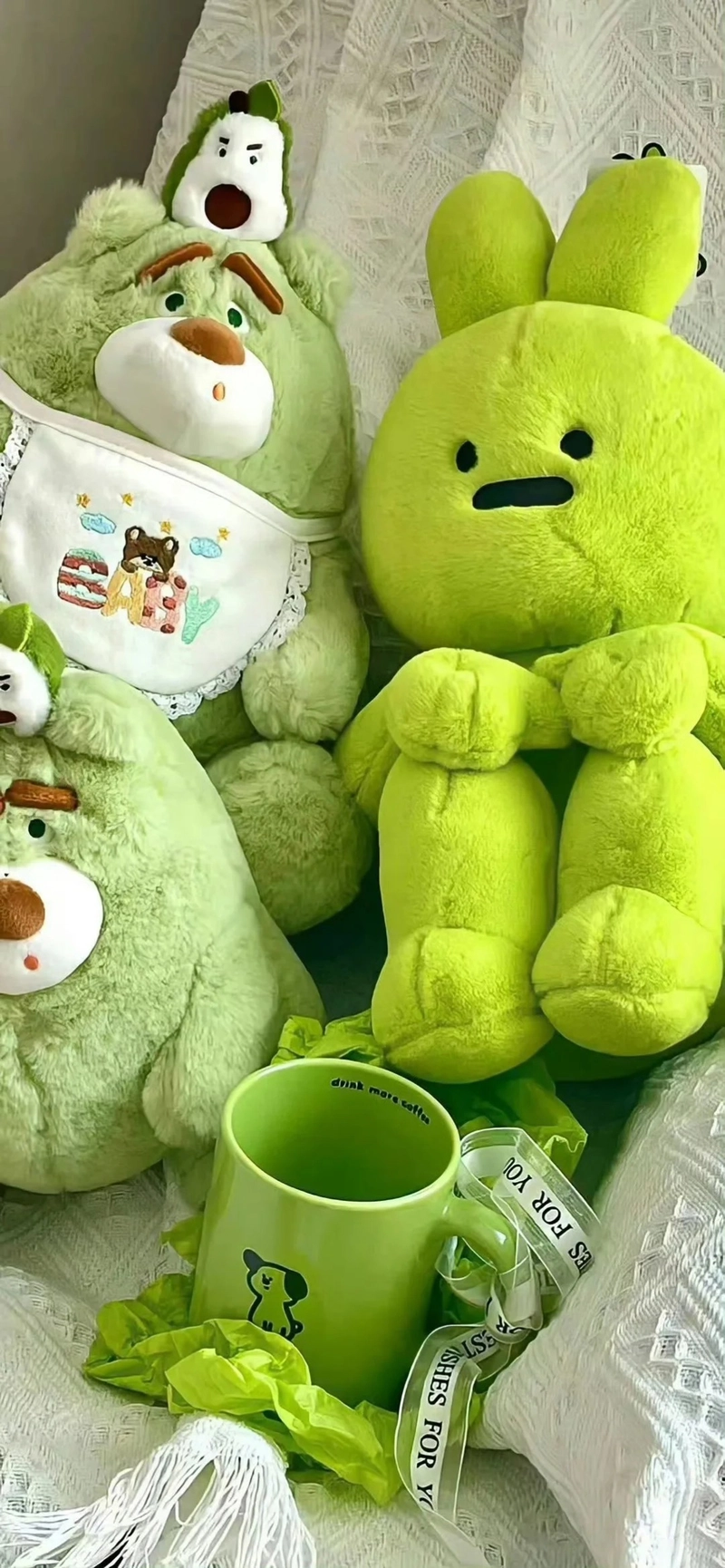 Hình nền màu xanh lá cây dễ thương
