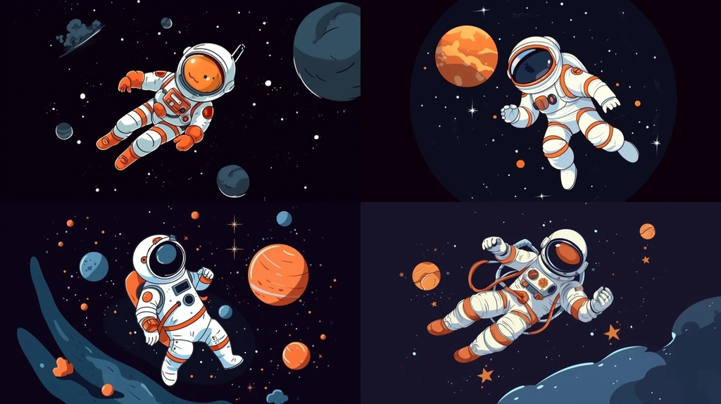 Hình nền máy tính phi hành gia đơn giản