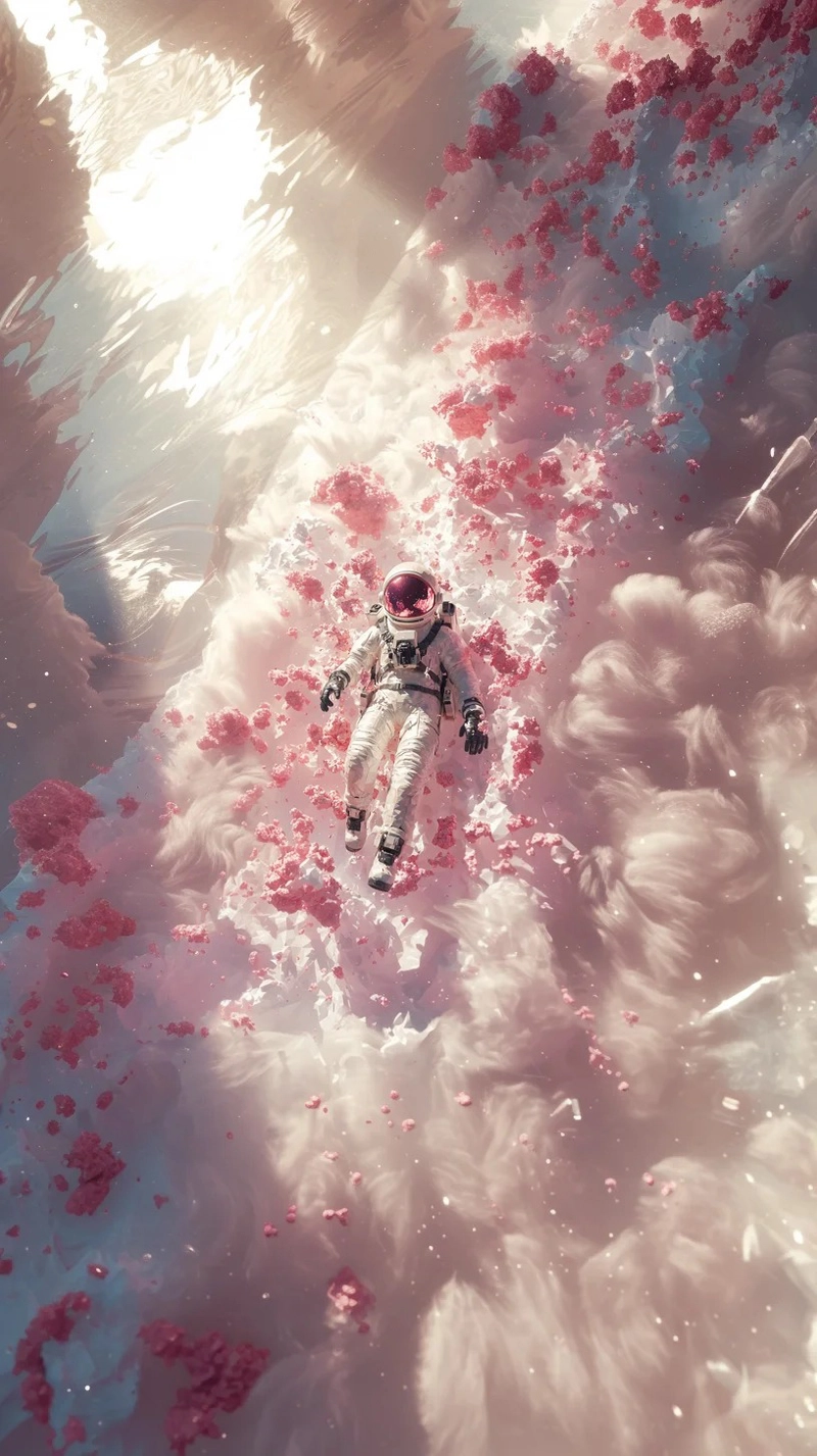 Hình nền phi hành gia cute phong cách 3d