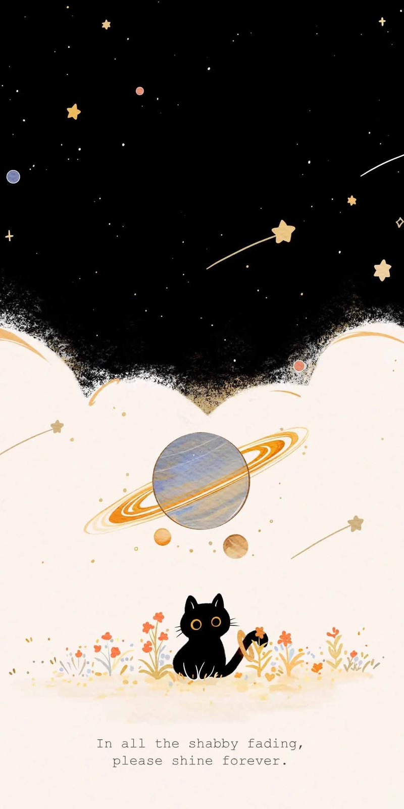 Hình nền vũ trụ cute cho điện thoại