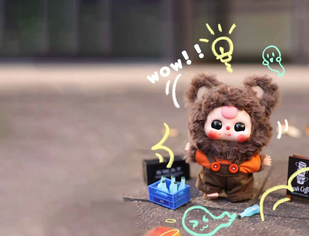 Mẫu Baby Three chibi đáng yêu dùng cho máy tính