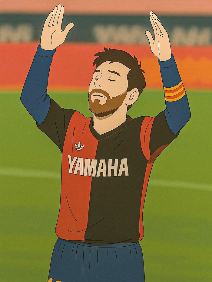 Messi chibi chơi bóng dễ thương