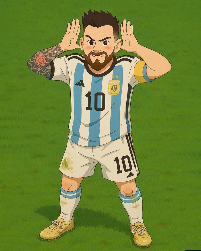 Messi chibi cute biểu cảm hài hước