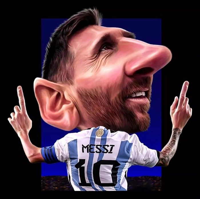 Messi chibi cute mặc áo số 10