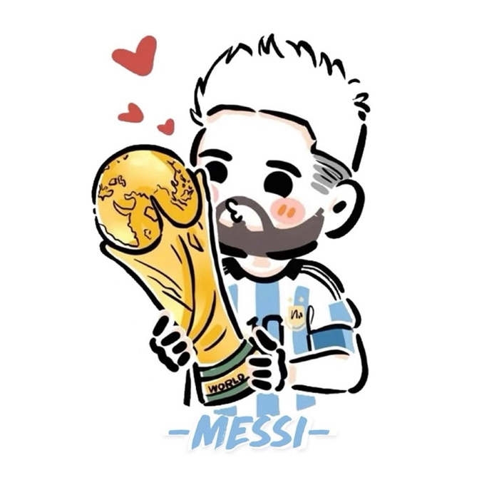 Messi chibi phong cách ngộ nghĩnh
