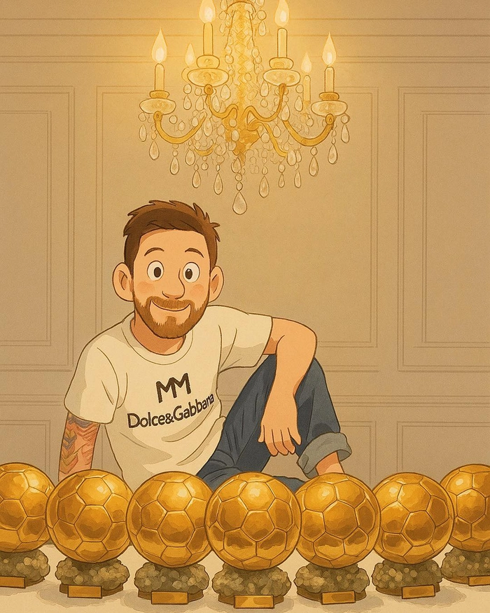 Messi chibi tạo dáng dễ thương