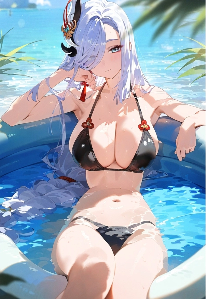 Shenhe bikini nhỏ nhắn