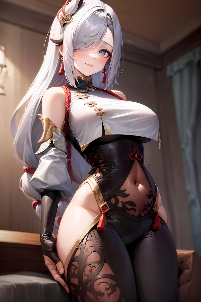 Shenhe wallpaper nghệ thuật