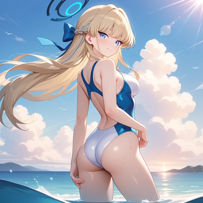 Toki Blue Archive bikini nóng bỏng