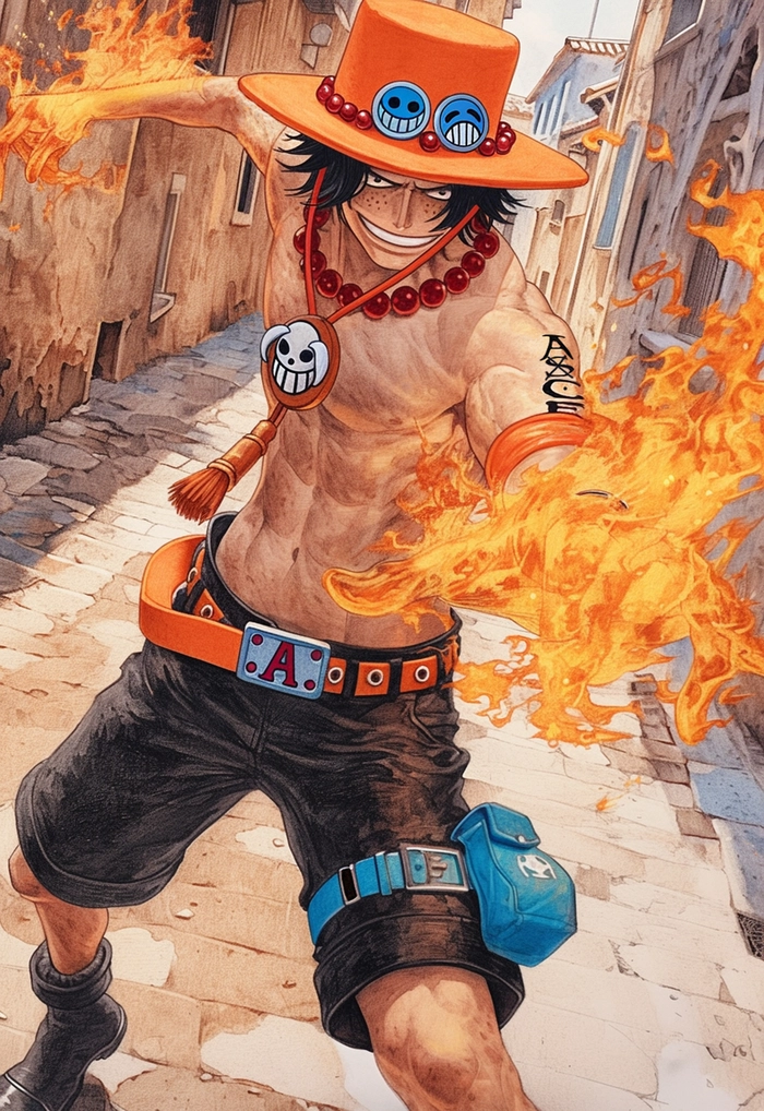 Ảnh Ace ngầu trong One Piece